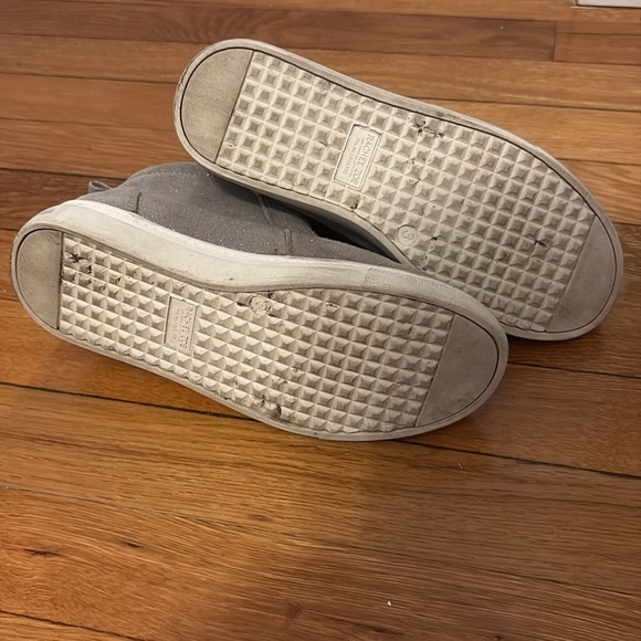 Rachel Zoe bootie sneakers taupe tan size 3 sparkly zippers high tops - Picture 11 of 11